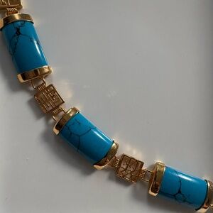 Gold and Turquoise Bracelet